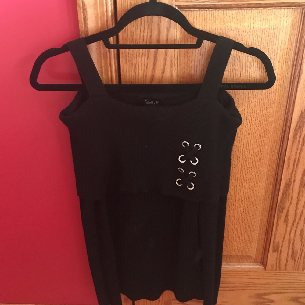 Black off the shoulder sweater